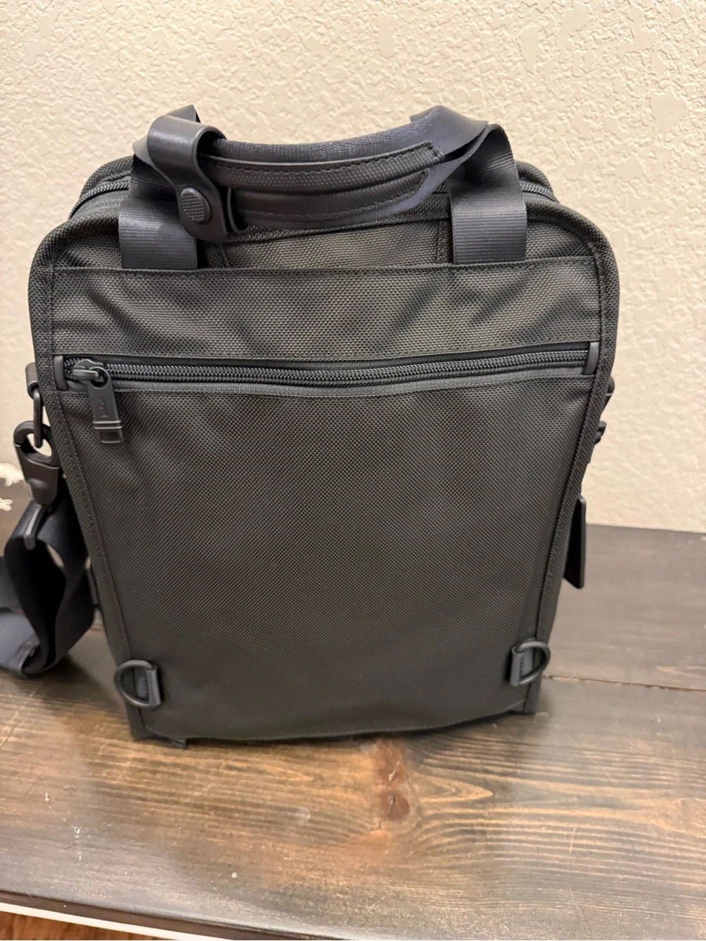 Tumi Black Vertical Laptop Messenger Bag